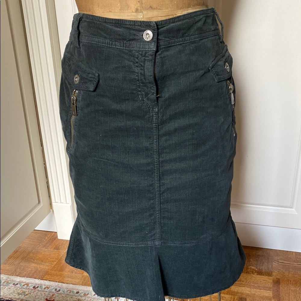 Armani Jeans Green Knee-Length Pencil Skirt Casual